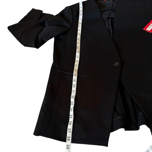SPANX Perfect Collarless One button jacket/blazer, Classic black, size M, NWT - Picture 6 of 8